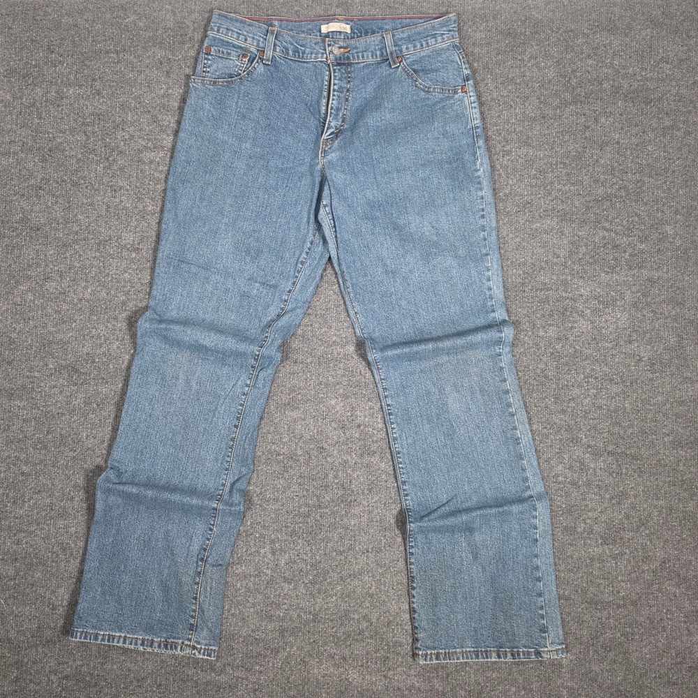 Levis 550 Relaxed Boot Cut Jeans Womens 12 L Medium Wash Blue‎ Denim Stretch